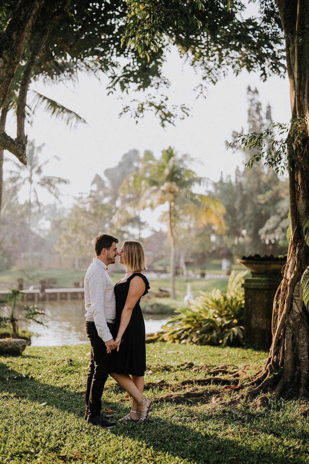 Romantic proposal photography session at Tanah Gajah Ubud