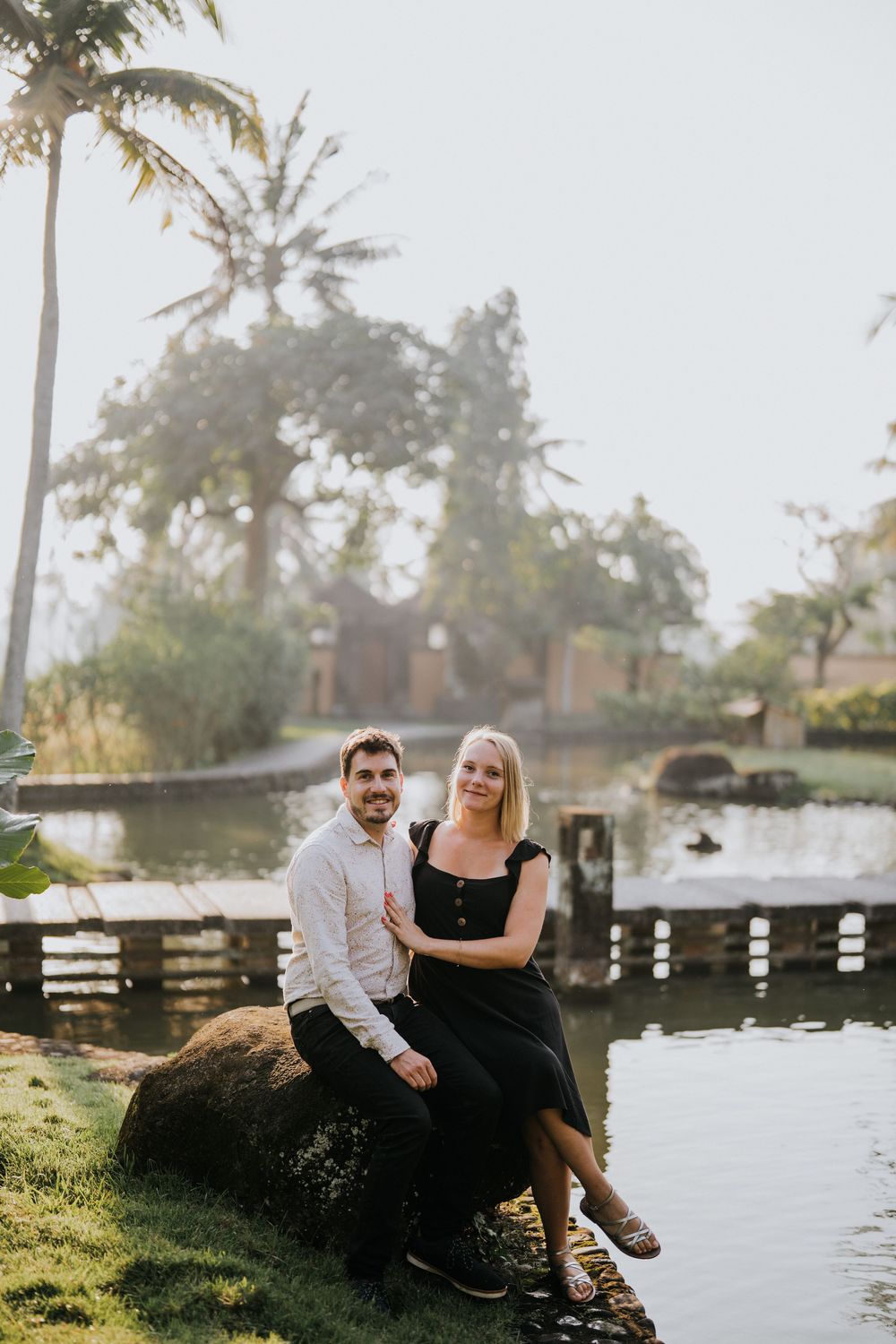Romantic proposal photography session at Tanah Gajah Ubud