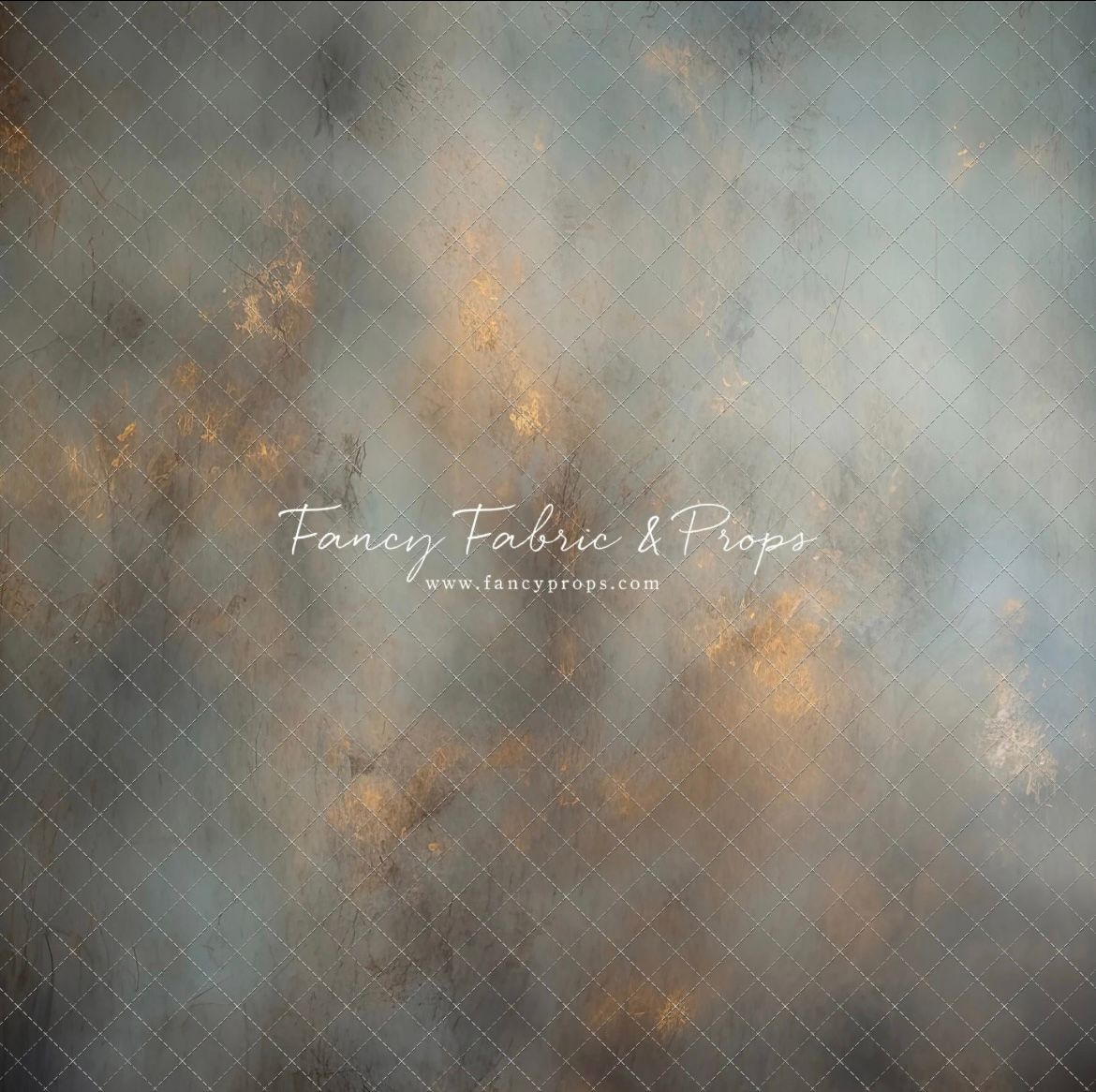 Abstract fine art texture with dusty teal blue and warm copper tones creating an ethereal cloudy backdrop effect.