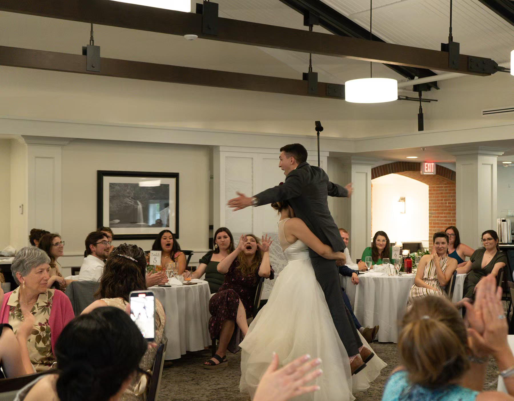funny dance of a married couple in Nationwide Conference Center