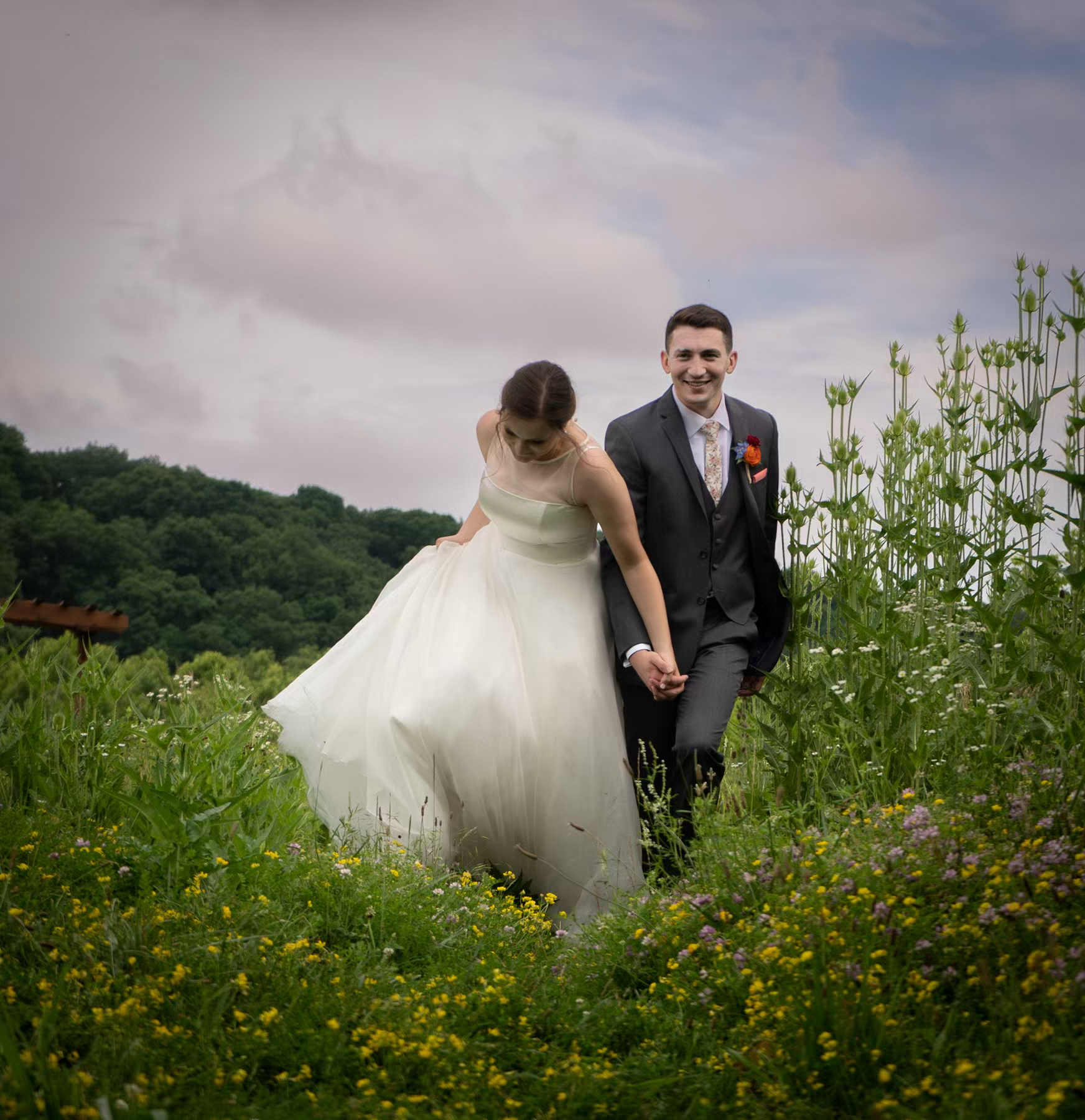 intimate moment between newly weds in Nationwide Conference Center