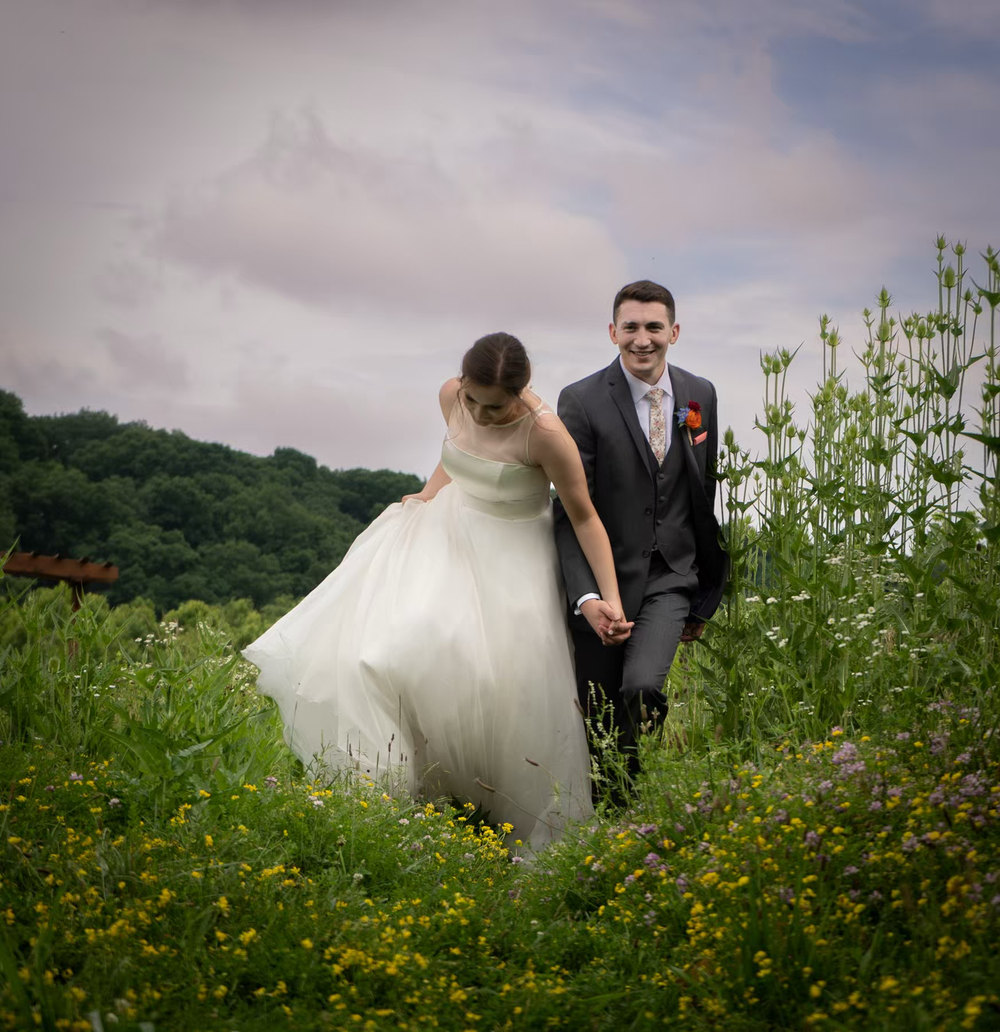intimate moment between newly weds in Nationwide Conference Center