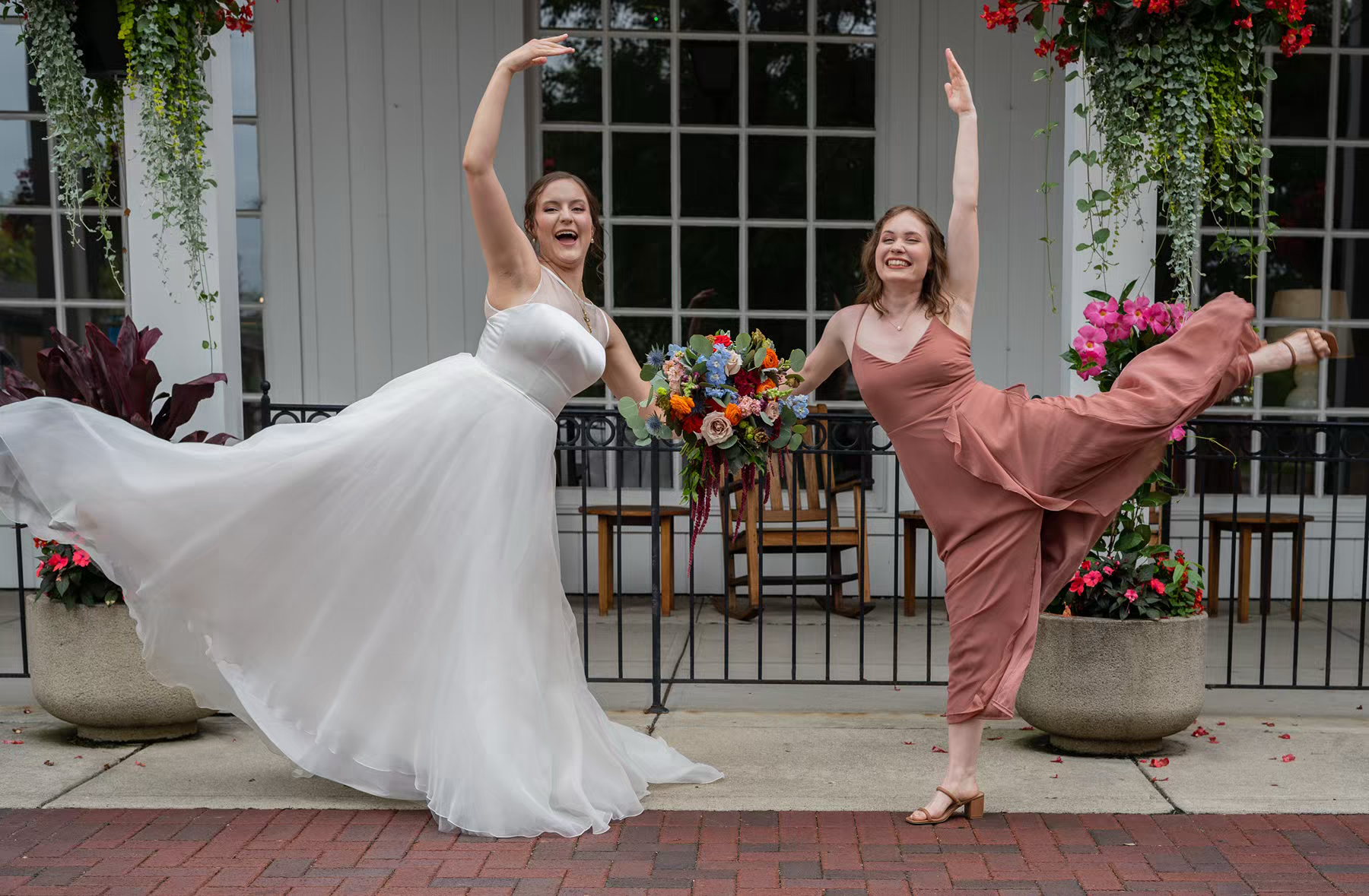 A bride & Bridesmaid photo in Nationwide Conference Center