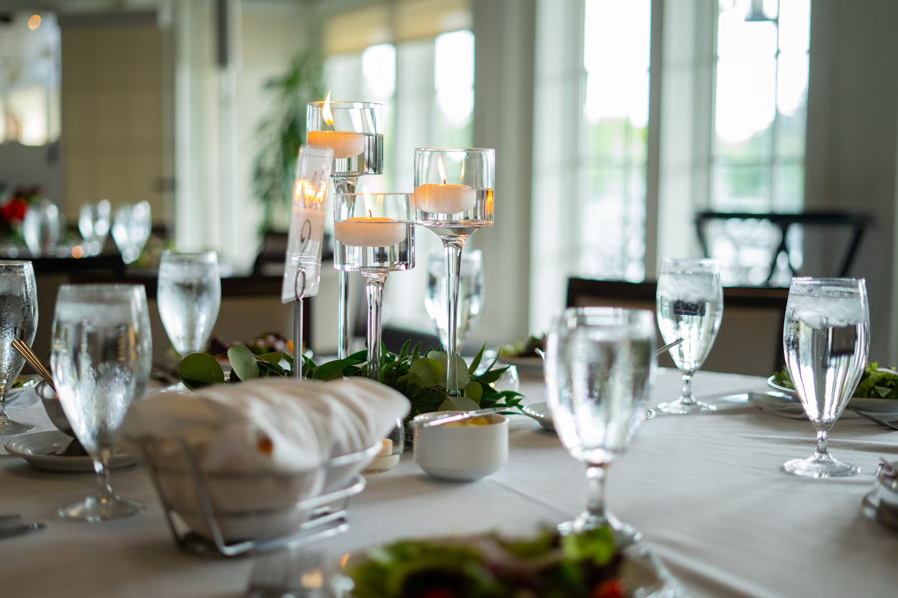 details of wedding dinner table at Nationwide Conference Center