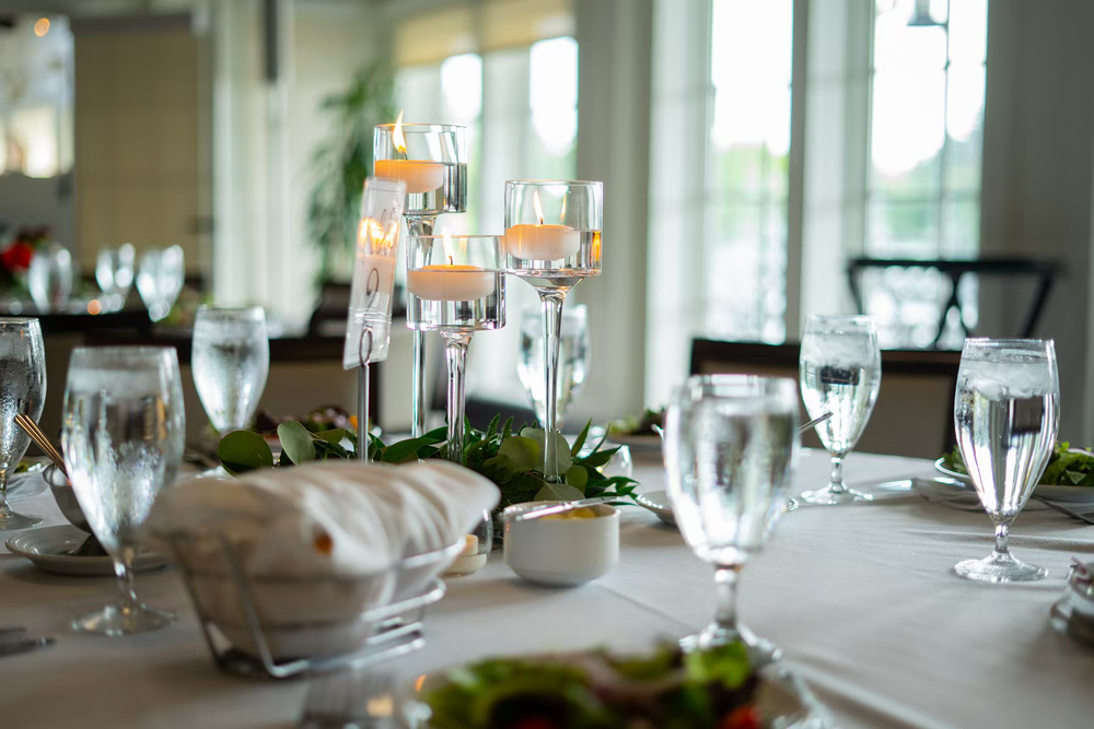 details of wedding dinner table at Nationwide Conference Center