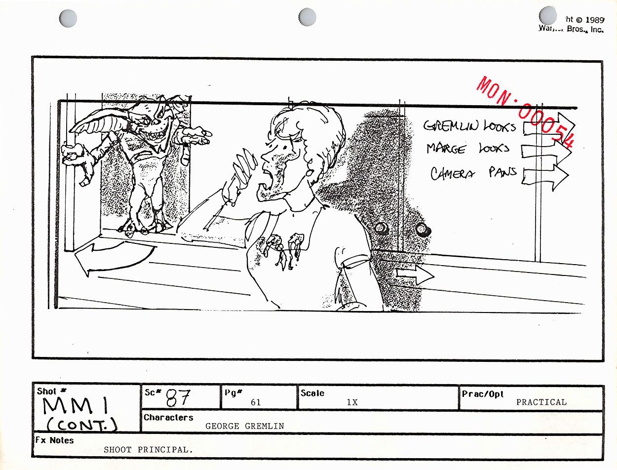 John Hora Storyboard binder from Gremlins 2