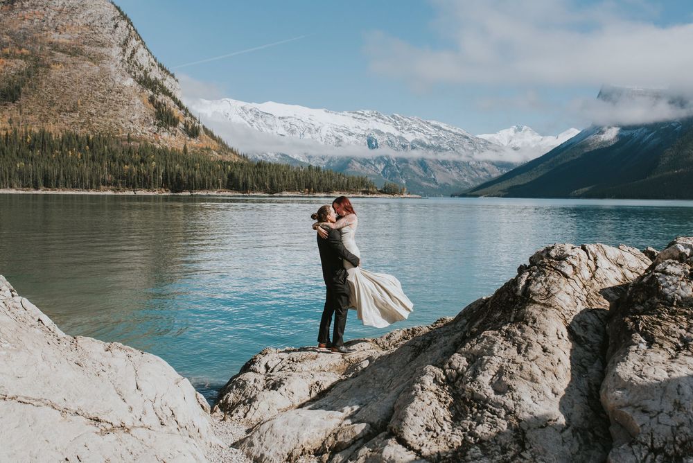 Lake Minnewanka I Banff Elopement