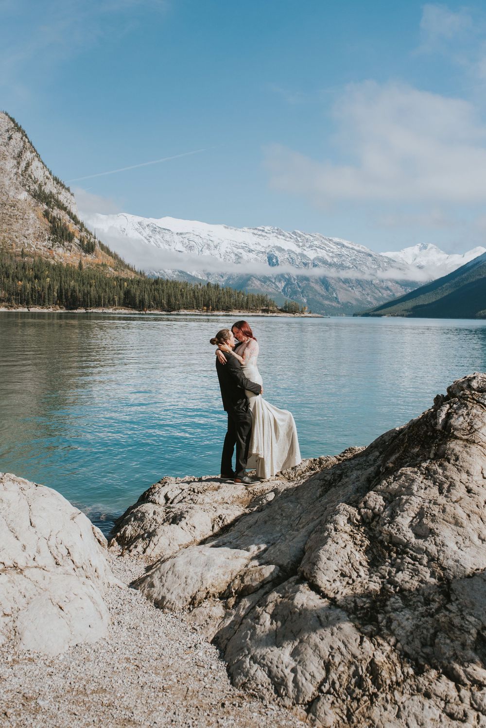 Lake Minnewanka I Banff Elopement