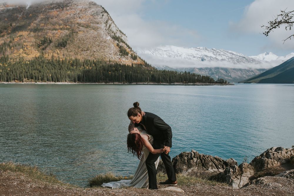 Lake Minnewanka I Banff Elopement