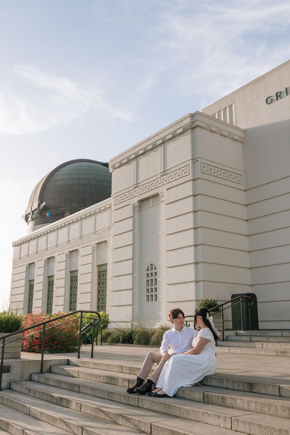 Candid Griffith Observatory engagement session captured by a Charlotte NC documentary wedding photographer.