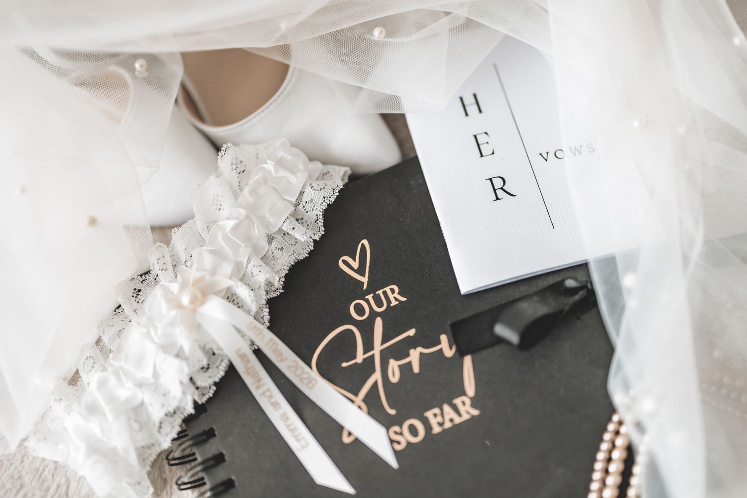 Documentary wedding photo of brides trinkets before she gets married.