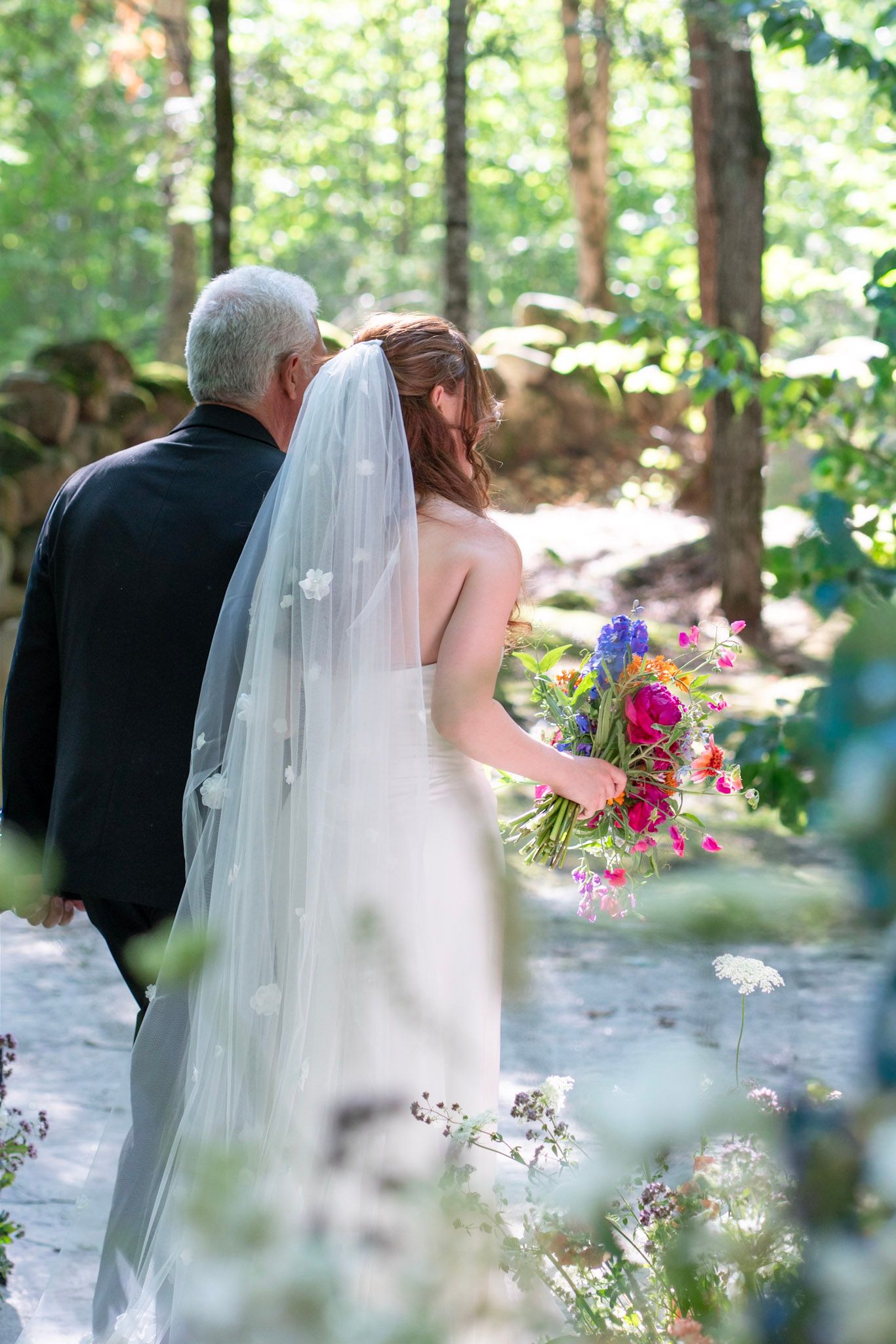 Black and white church wedding couples portrait Maine.