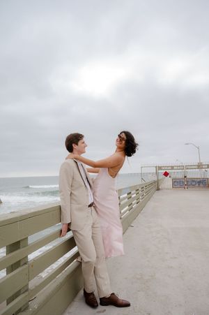 Engagement session on the Pier in OB San Diego CA