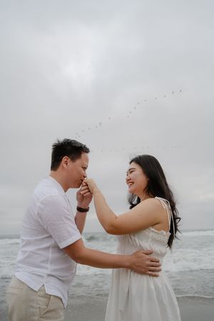 Engagement session on the beach in San Diego CA