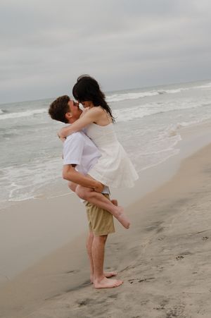 Engagement session on the beach in San Diego CA