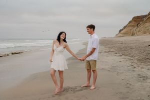 Engagement session on the beach in San Diego CA