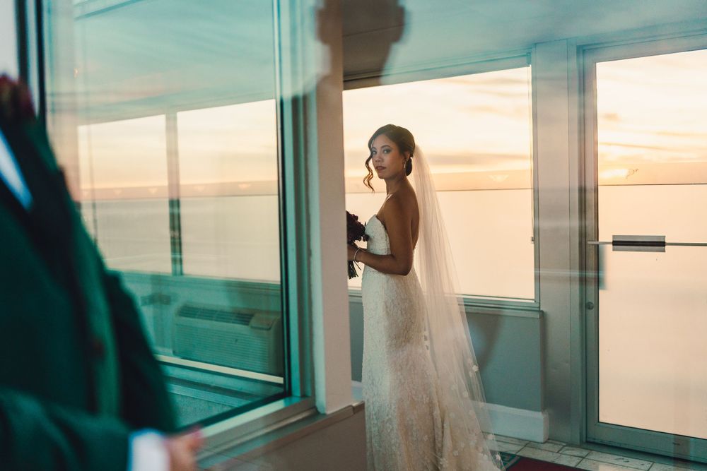 Wedding at Top of the Town in Arlington, VA. Photographed by Joey Rushfield of the DMV area.