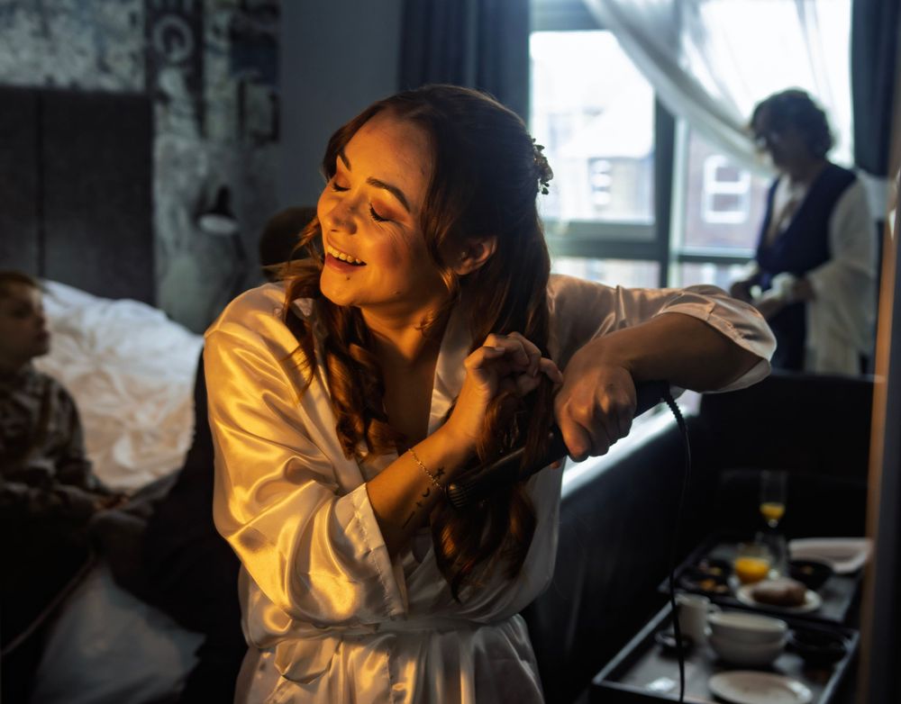 Bride getting ready for her special day