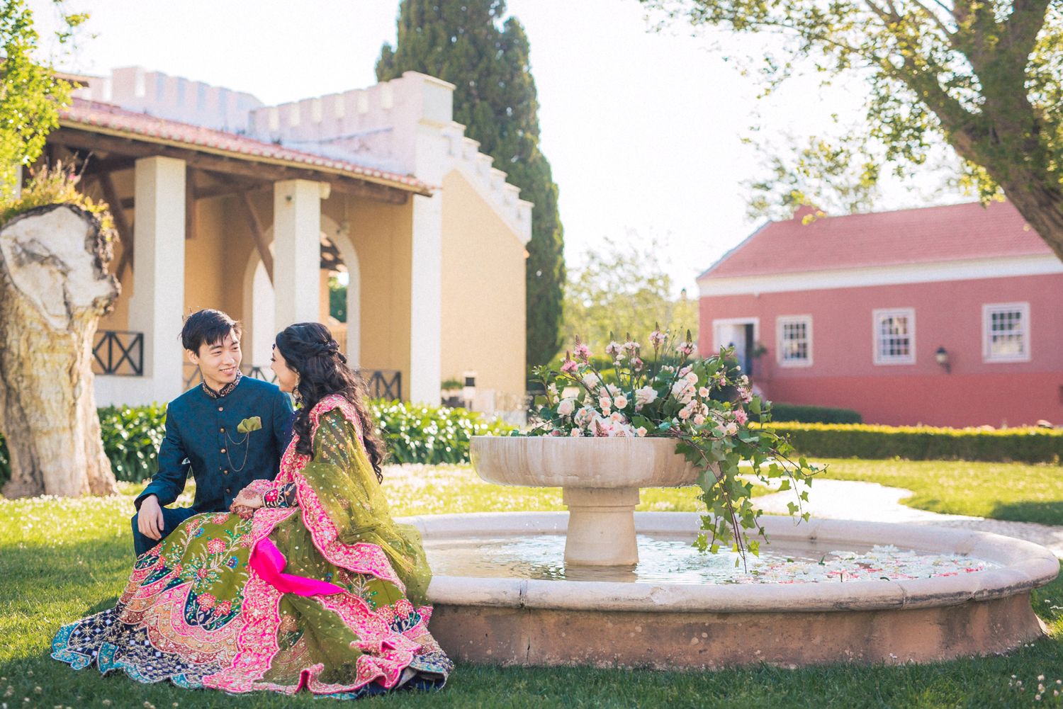 Historic 16th-century monastery hall at Penha Longa, an elegant Indian wedding venue in Portugal.
