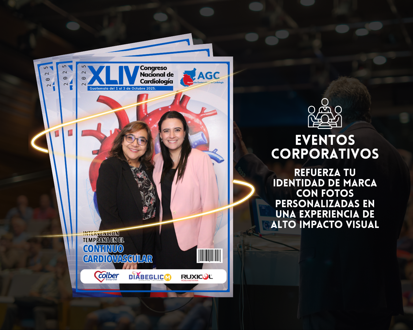 Cabina abierta deluxe para eventos corporativos en Guatemala con GIFs