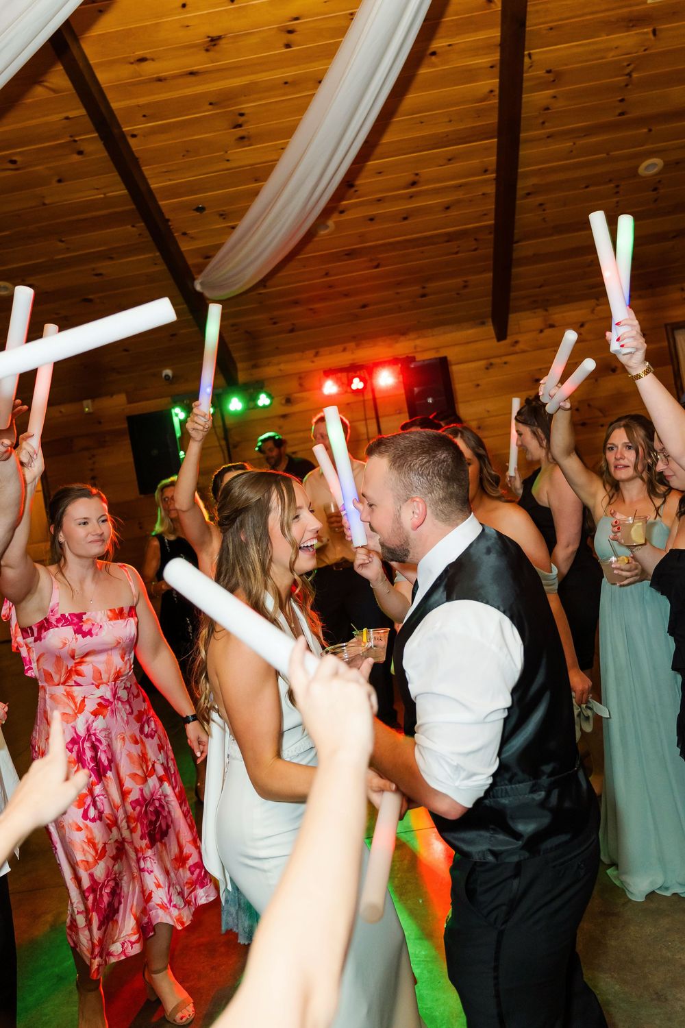 Bride and groom dancing during the reception at The Venue On Lake Grant in Mt. Orab Ohio: Cincinnati Ohio wedding photographer