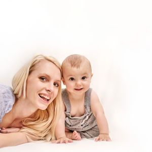 mother and baby session with a light and airy feel