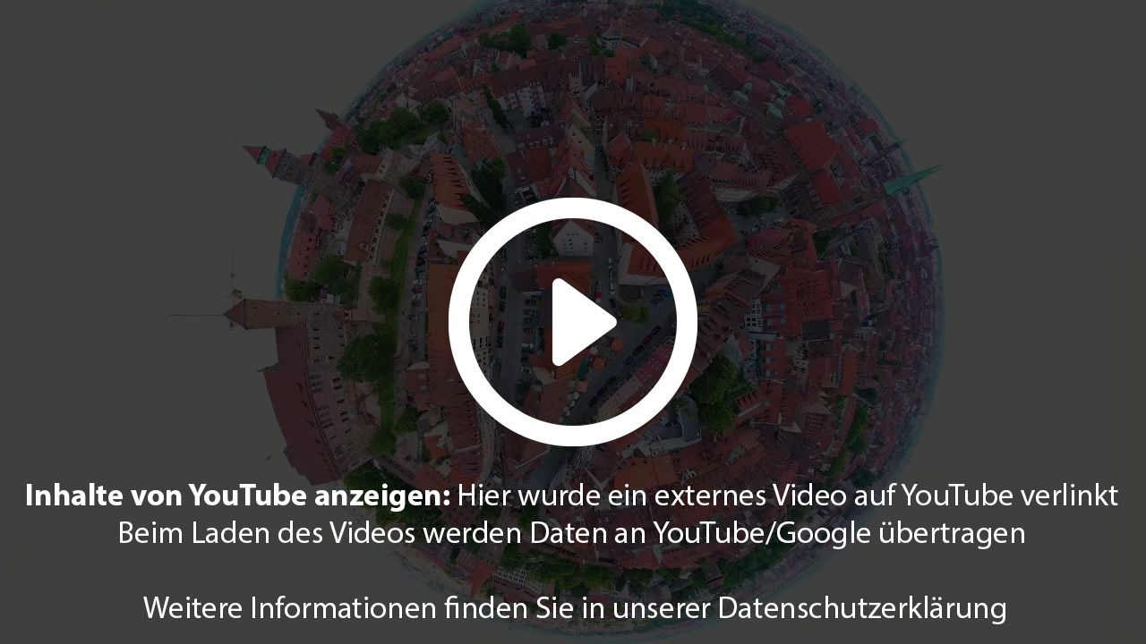 Luftaufnahmebeispiel per Drohne eines Nürnberger Geschäftes