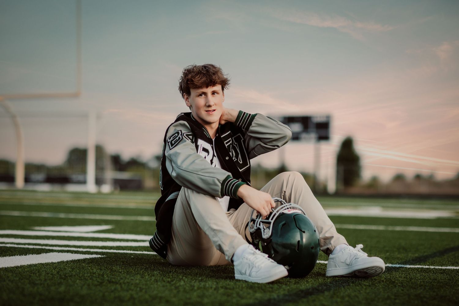 High school senior sports portrait in Kansas showcasing athletic skills and confidence