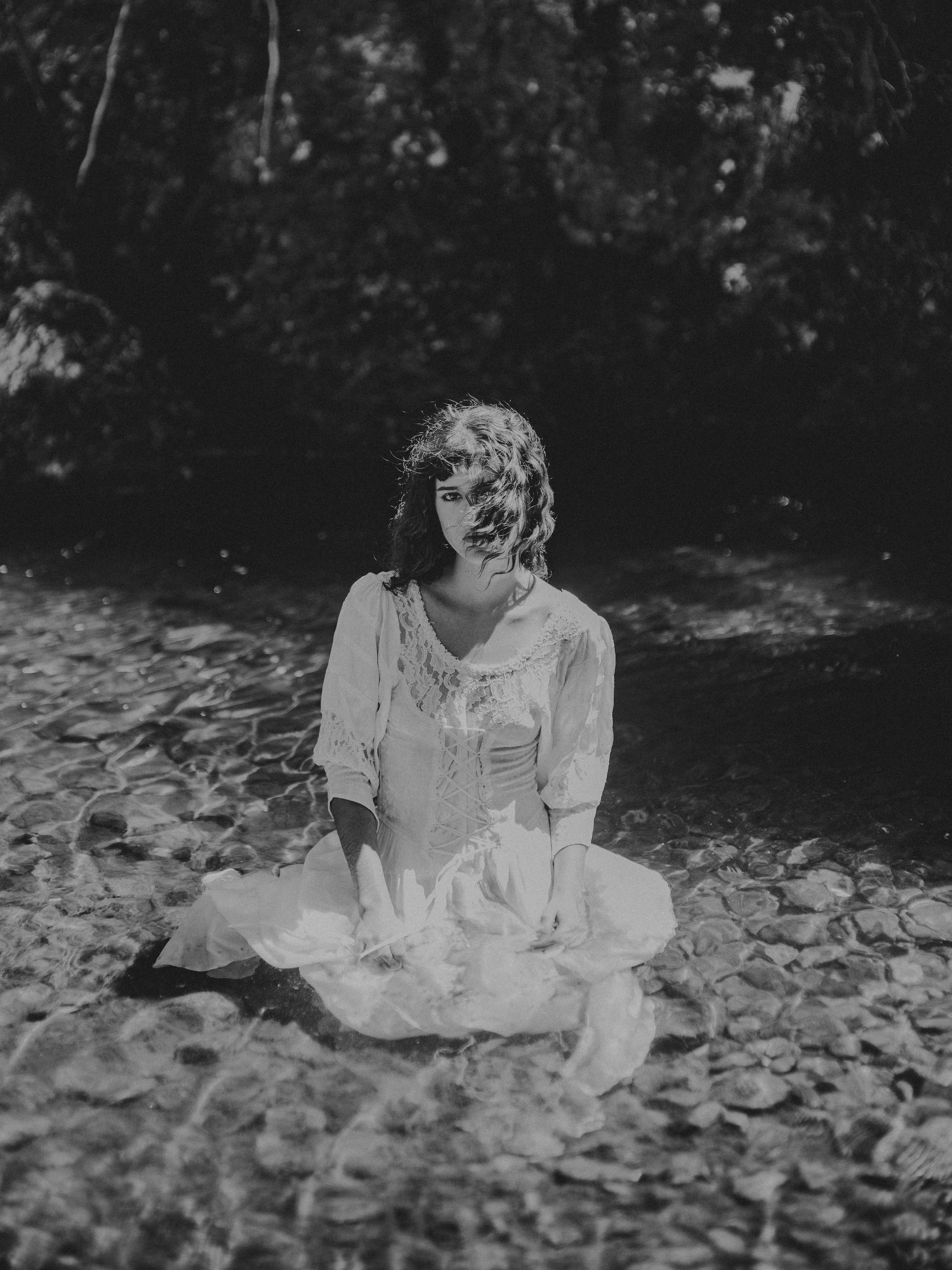 Model posing in Tararua Ranges, Upper Hutt, Wellington, New Zealand. 2025