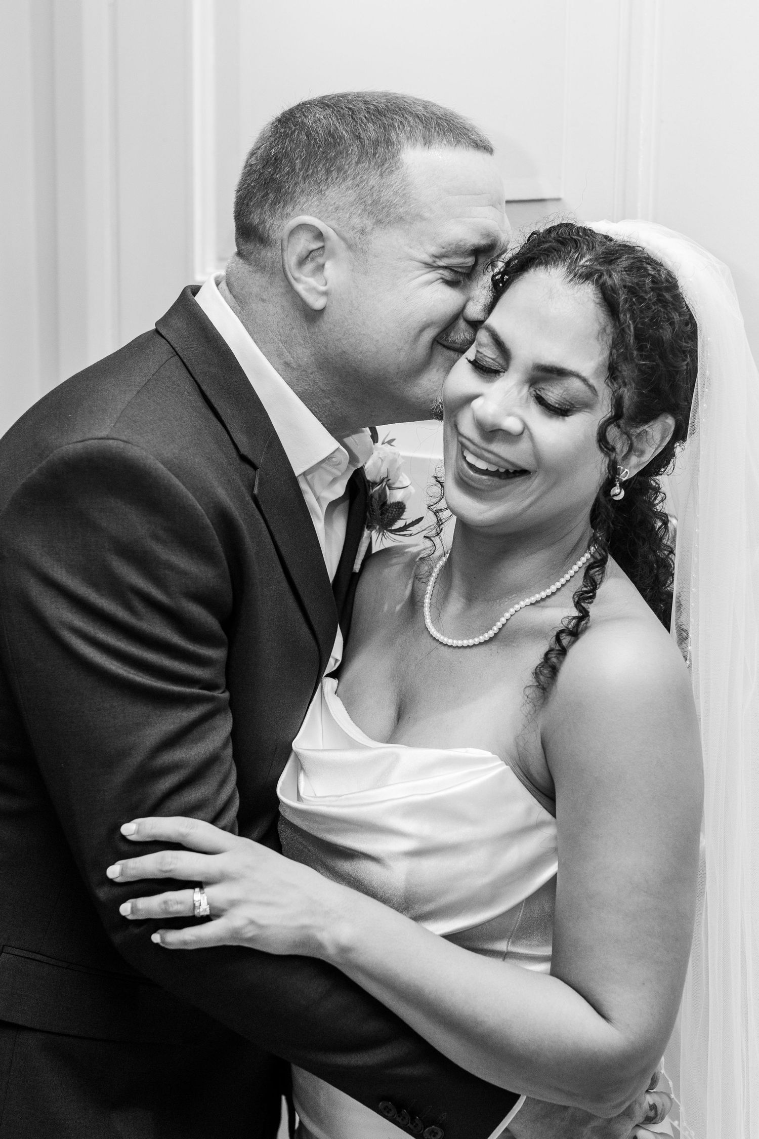 Bride and groom portrait. Intimate beach wedding in Palmas del Mar, Puerto Rico.