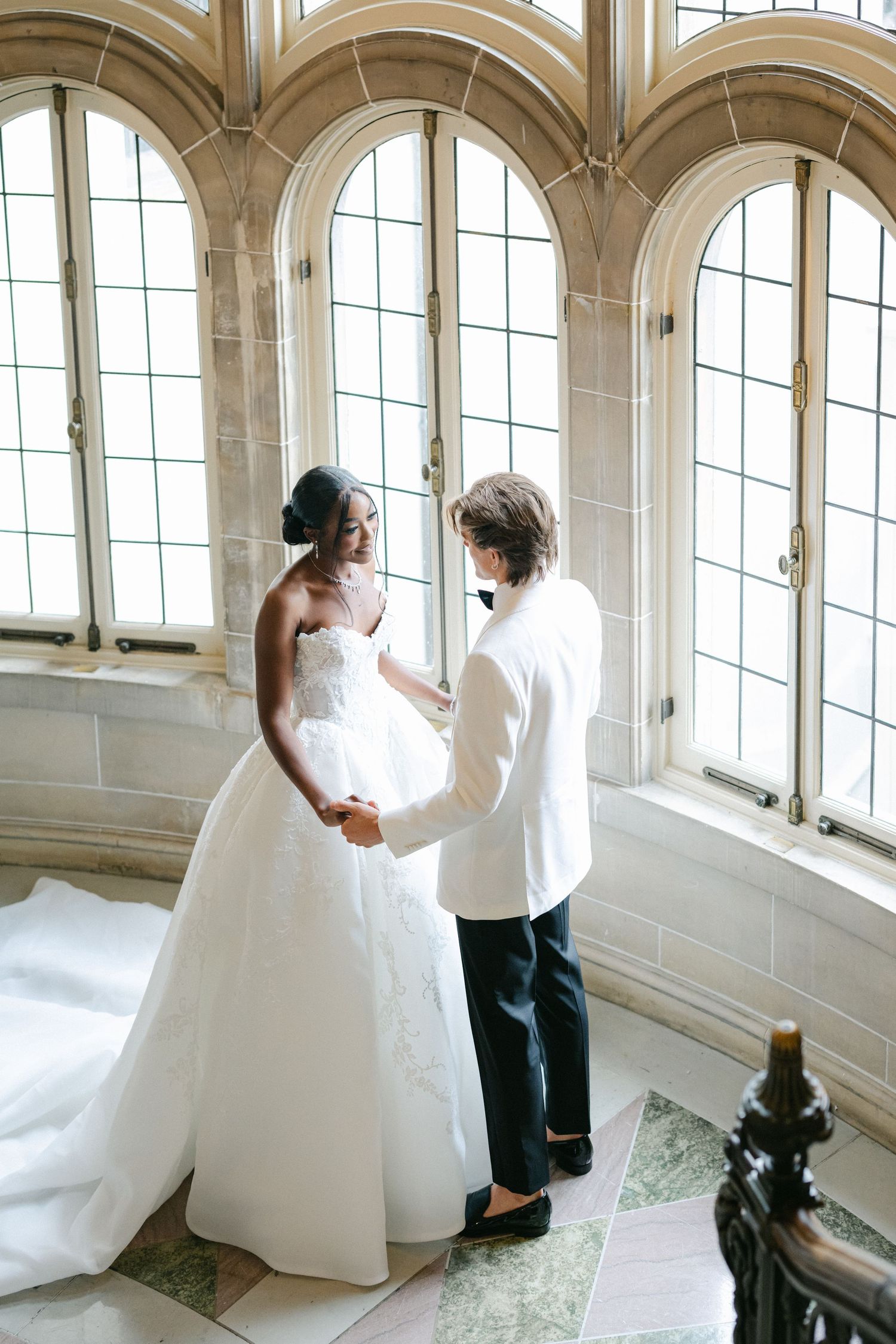 The Armour House Wedding in Lake Forest, IL - Bride and Groom First Look