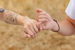 Engagement Photoshoot pinky promise