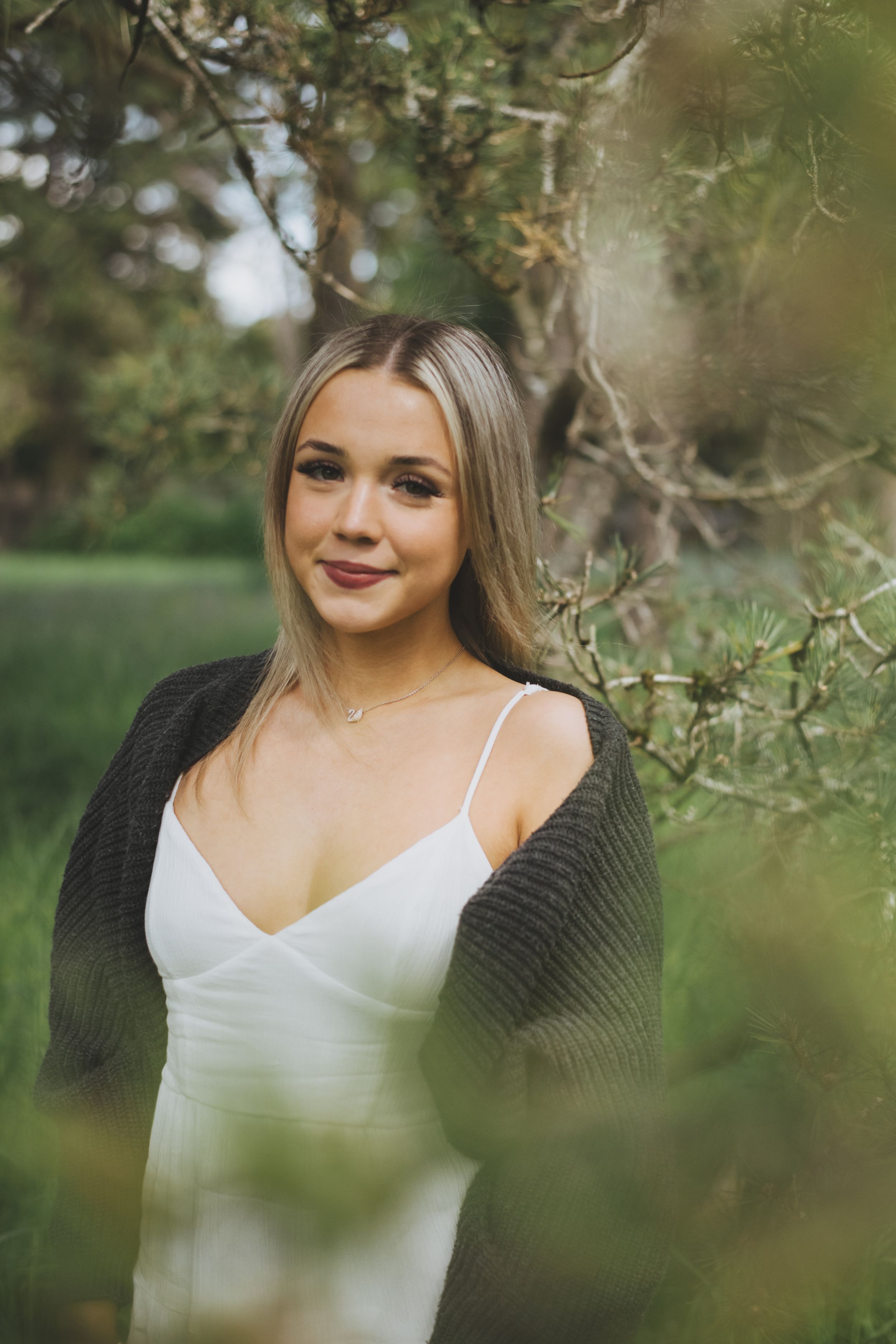 Victoria BC grad session natural outfit soft tones