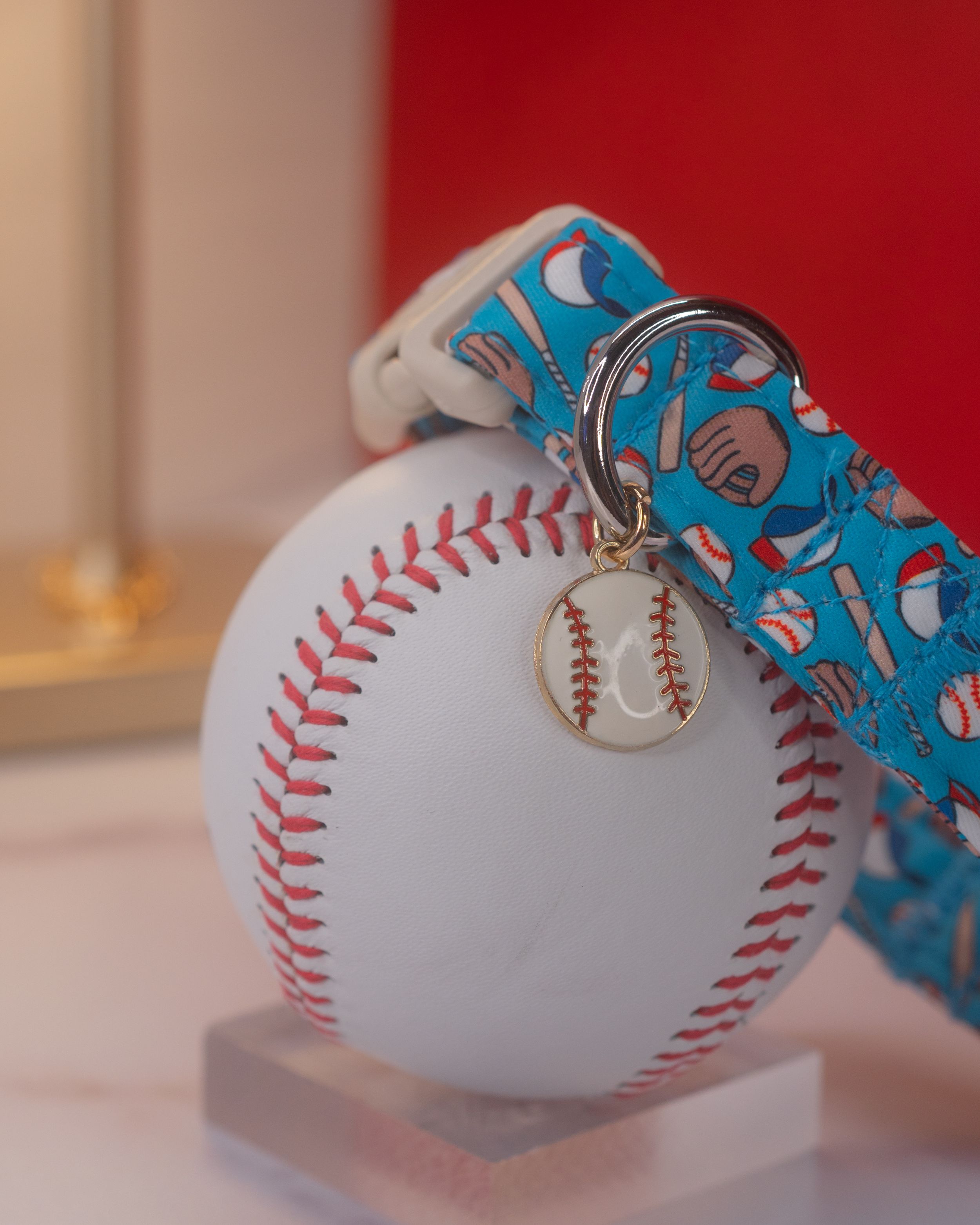 baseball dog collar