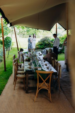 Bride and groom during an intimate Cornwall wedding ceremony.
