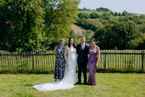 Outdoor wedding ceremony at The Stack House Cornwall.