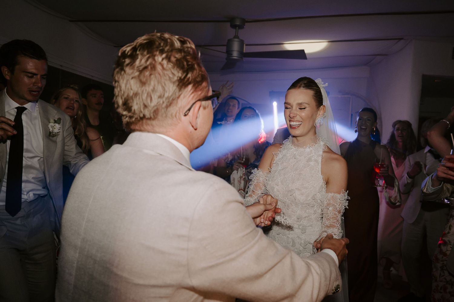 bride and groom dancing at amante ibiza