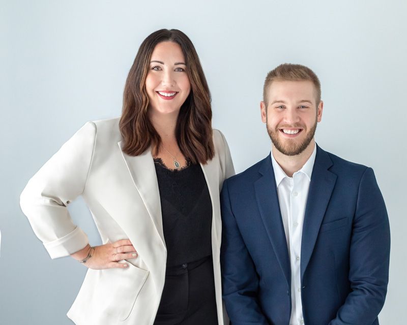 Corporate headshots of realtor team members, clean and consistent style