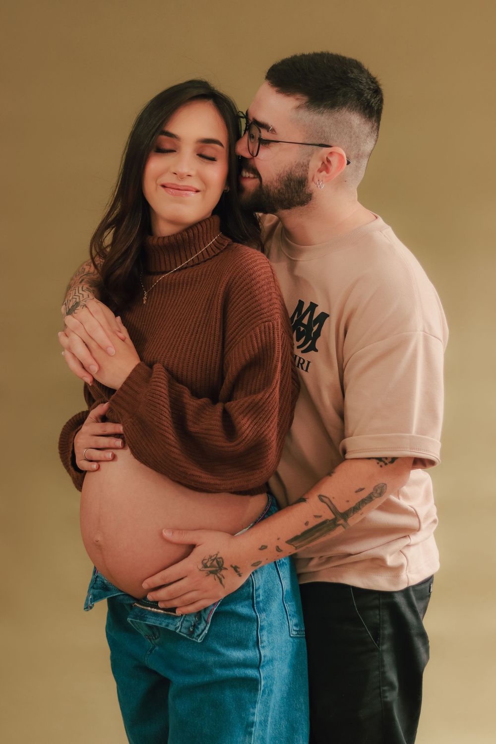 ensaio sessão gestante estúdio barriga look para ensaio, casal