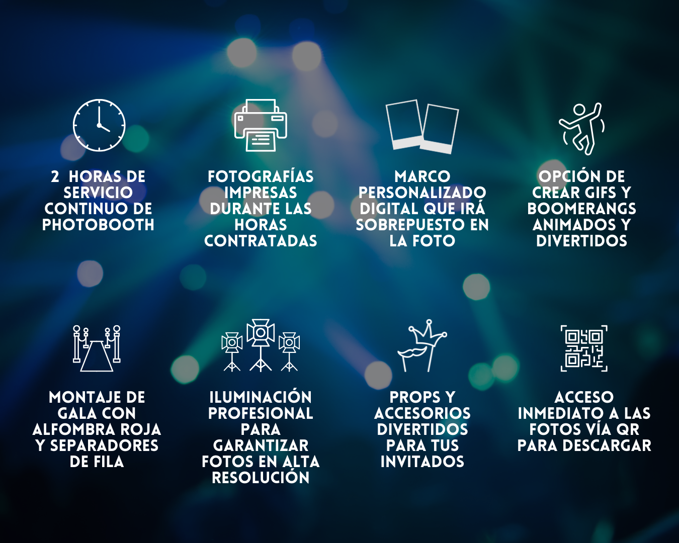 Cabina de fotos para eventos con montaje profesional y elegante