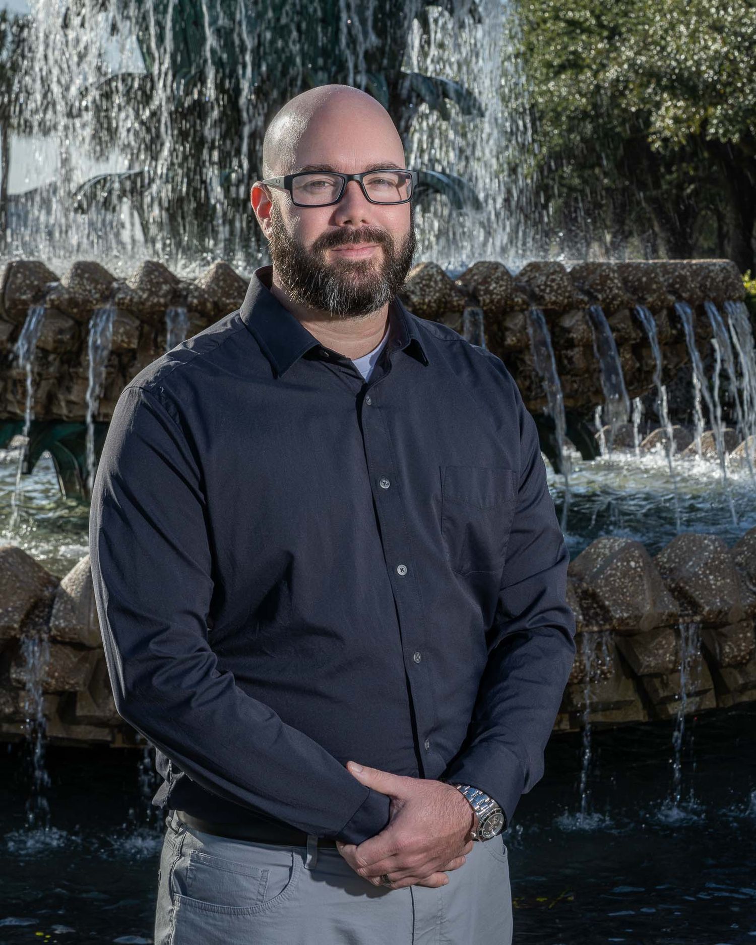 Outdoor corporate headshot of Mount Pleasant SC business professional