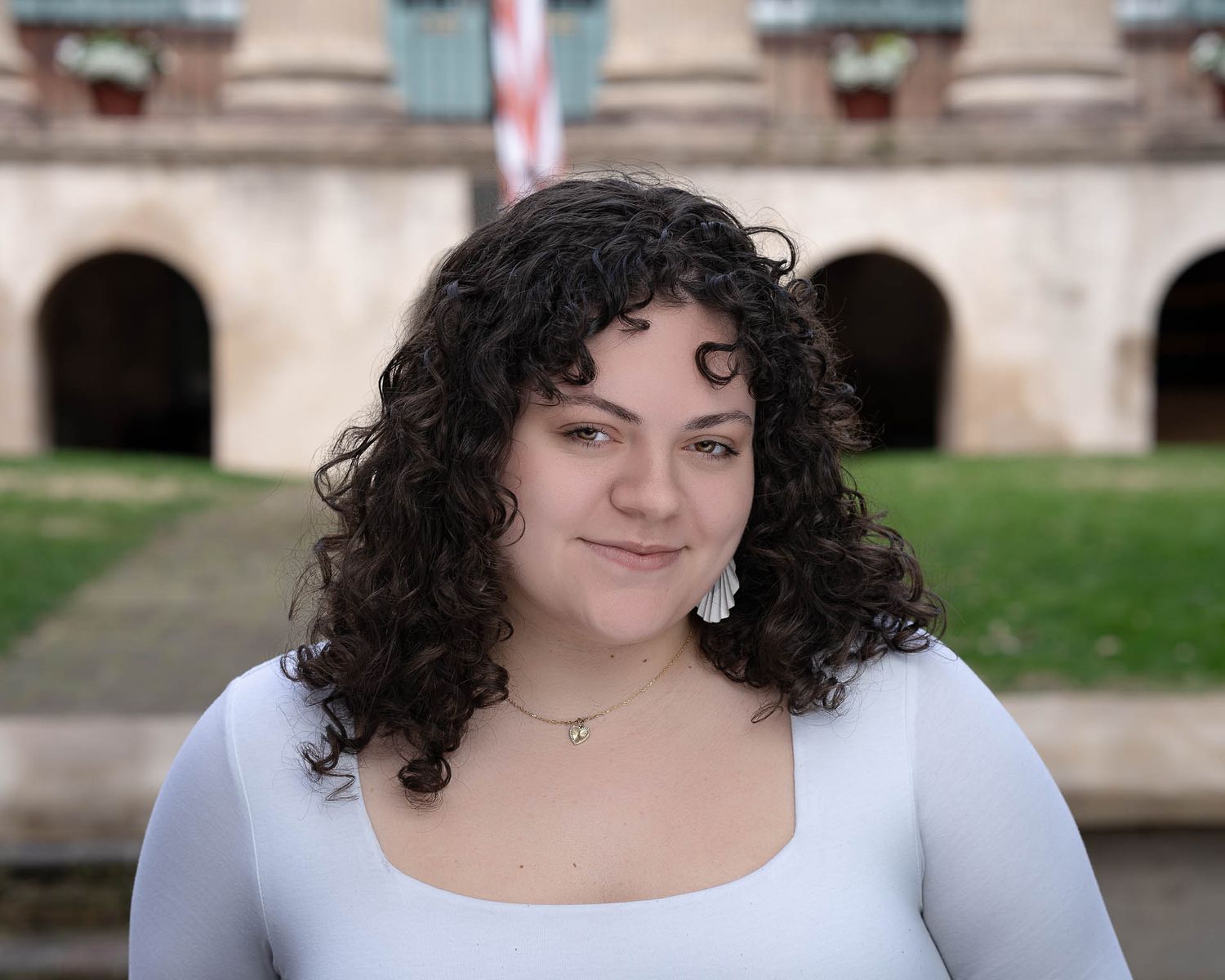 On-location professional headshot photographed in Charleston SC business district