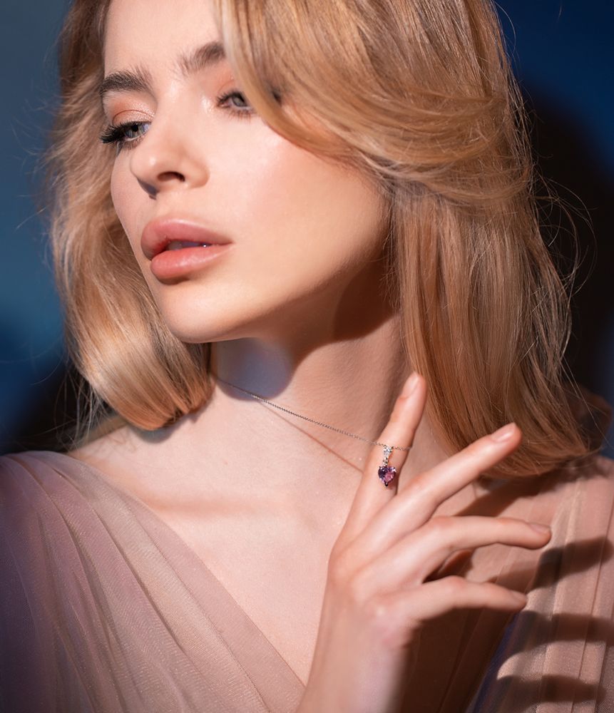 Luxury diamond jewelry studio photoshoot for a fine jewelry brand on the French Riviera, showcasing natural diamonds