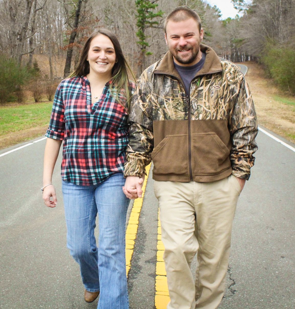 lovely couple portrait in Oxford NC