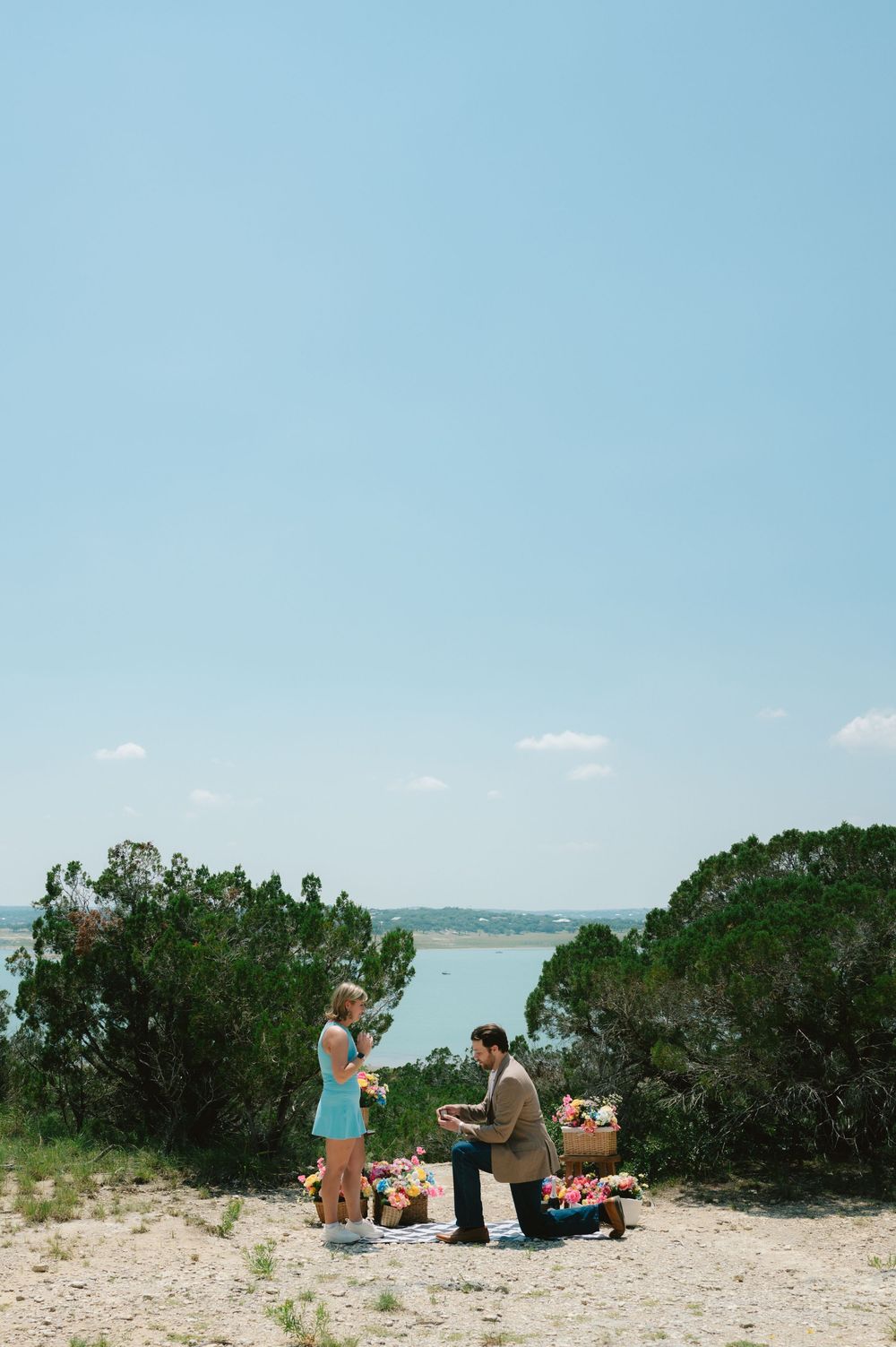 Surprise proposal and engagement photography in Canyon Lake, Texas