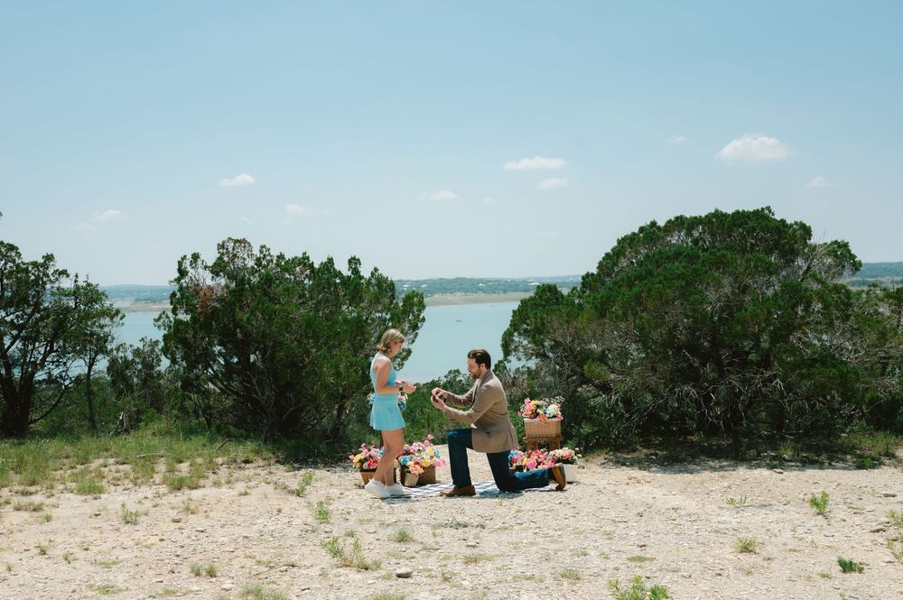 Surprise proposal and engagement photography in Canyon Lake, Texas