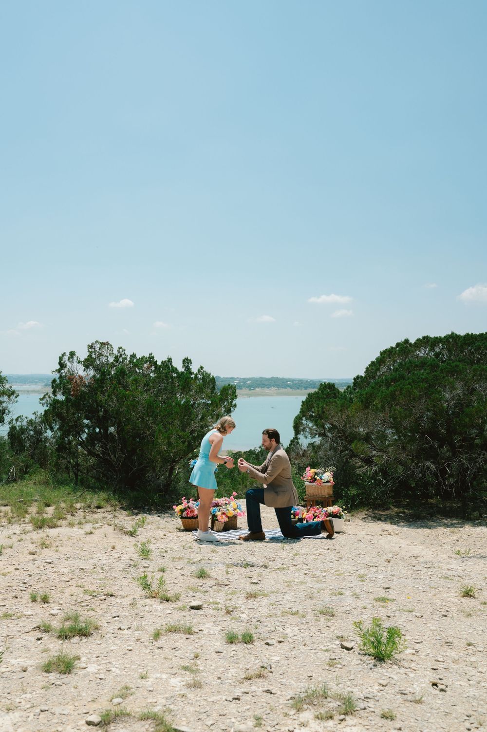 Surprise proposal and engagement photography in Canyon Lake, Texas