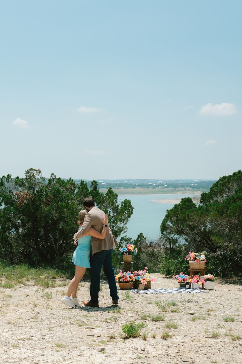 Surprise proposal and engagement photography in Canyon Lake, Texas