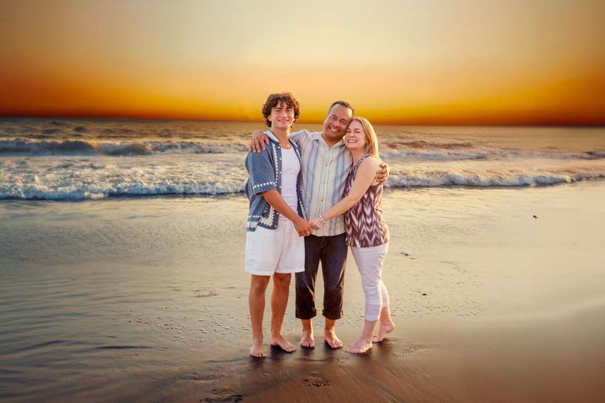 Luxury family photography session on the beach in San Clemente