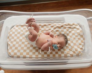 Newborn baby at Carmel Birth Photography session with Tiffany Bergamino Photography
